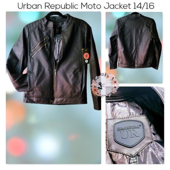 Urban Republic Jackets & Blazers - 🆕 Urban Republic Moto faux leather jacket 14/16